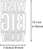 Cutting Dies Metal Stencils Scrapbooking Tools Flowers Lace Frame DIY Embossing Template for Paper Card Making Album Arts Crafts Supplies (Wish Big Today-7.4x12.1cm)