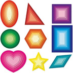 9PCS Metal Cutting Dies Different Shapes Dies Cuts for Scrapbooking Heart Dies for Card Making Rhombus Star Triangle Embossing Template for Handmade DIY Paper Cards Album Decoration