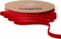 LaRibbons Thin Velvet Ribbon 3/8 Inch x 25 Yards, Red Velvet Ribbon for Christmas Tree, Gift Wrapping, Wreath Bow, Outdoor Decoration