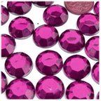 The Crafts Outlet 72pc Rhinestones Round 20mm - Flatback Devil Red Wine