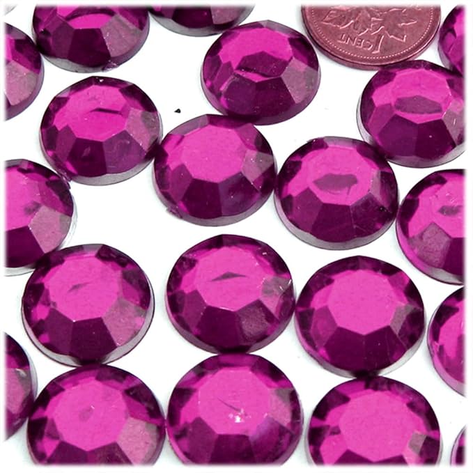 The Crafts Outlet 72pc Rhinestones Round 20mm - Lavender Light Purple or Light Amethyst
