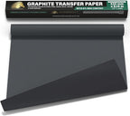 MyArtscape Graphite Transfer Paper Roll - Black Waxed Carbon Paper 17" x 30ft Transfer Paper Roll, Graphite Paper, Precise Carbon Paper Ideal as tracing Paper for Drawing