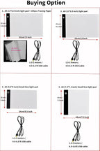 Ultra-Thin A5 Portable LED Light Box Tracer w/USB Cable Dimmable Brightness LED Artcraft Tracing Light Box Light Pad for Artists Drawing Sketching Animation Stencilling X-ray Viewing