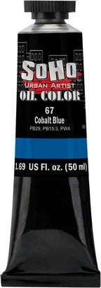 Soho Urban Artist Oil Paint - Cobalt Blue, 50 ml Tube - Best Valued Oil Colors for Painting, Excellent Pigment Load