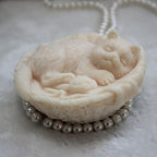 Cat in Bowl Silicone Wave Spiral Candle Mold - Silicone Resin Casting Molds for Candle & Resin & Soap Craft Supplies