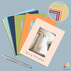 Mat Board Center, Pack of 50, 8x10 for 5x7 Mixed Color Mats - Acid Free, 4-ply Thickness, White Core - for Pictures, Photos, Framing