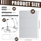 Flutesan 8 Pcs Cross Stitch Accessories and Tools 11.5 x 4.7 Inch Metal Magnet Board Chart Knitting Pattern Holder 2 Bookmark Magnifier with Ruler 1 Bracket 4 Magnet Strips for Crafts Work Supplies
