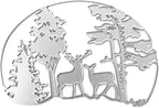 Metal Cutting Dies DIY Merry Christams Embossing Stencil Template Scrapbooking Card Making Mold Photo Album Arts Crafts Tools (Christmas Tree and Deer -12.5x10cm)