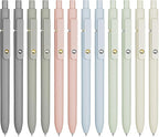 12 Pcs Gel Pens 0.5mm Quick Dry Black Ink Pens Fine Point Smooth Writing Pens, Cute Office and School Supplies Gifts for Women Teacher Students (12 Pcs Morandi Gold and Silver)