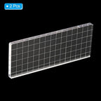 PATIKIL 6" x 3" Acrylic Stamp Block, 2 Pack Clear Stamping Block with Grid Lines Decorative Mounting Blocks Square for Scrapbooking DIY Crafts Card Making