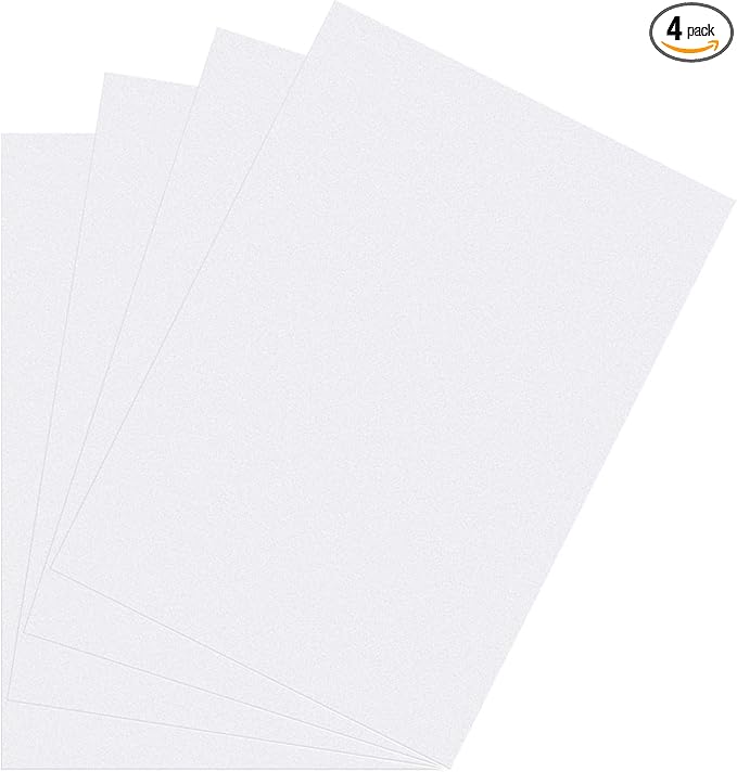 DMiotech 4Pcs Color Correction Gel Light Filter Overlay Transparent Plastic PVC Sheets Matte Translucent for Photo，Film,Video