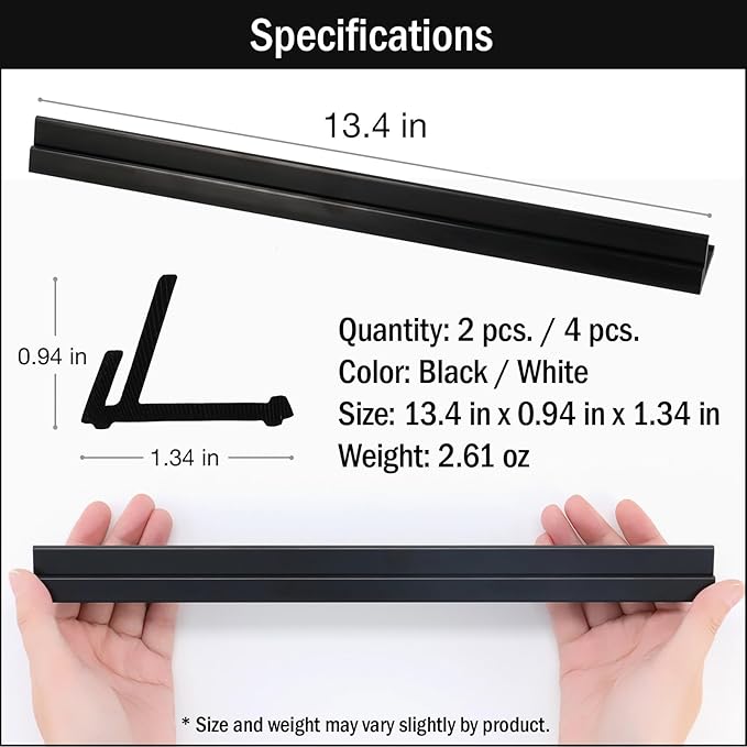 Lightweight Non-Slip Card Holder Stand – Set of 4, 13.4 Inches – Made in Japan for Card Games and TCG, Anti-Skid Base (4 Pack-Black)