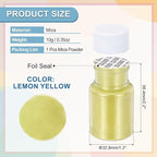 uxcell 10g/0.35oz Cosmetic Grade Mica Powder, 600 Mesh Mica Powder Natural Resin Epoxy Pigment Powders for Casting Resin, Candle Dye, DIY Nail Polish and Lip Gloss, Lemon Yellow