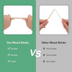 10-Pack Wood Square Dowel Rods, 15/64 x 12 Inch Unfinished Wooden Square Dowel Rod, Hardwood Square Dowel Sticks for Crafts/DIY Projects/Models Making [Wood Color]