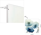 Empire Art Direct Frameless Free Floating Tempered Glass Panel Graphic Wall Art Ready to Hang, 24" x 24", Unfocused Beuaty, Blue Flower