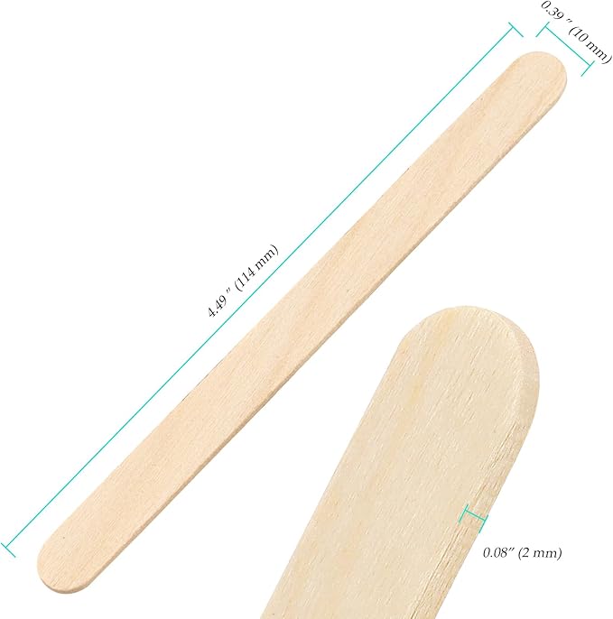 3000 Pieces Wood Craft Sticks, 4.5 Inch, Natural Color, Ice Cream Wooden Sticks for DIY Crafts, Waxing, and Art Projects