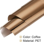MECCANIXITY 50 Sheets Heat Reactive Foil, 20x29cm Coffee Foil Transfer Sheets Toner Reactive Foil Transfer Foil Sheets Hot Foil Stamping Paper for Crafts DIY Cardmaking Album Decoration