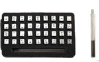 26 PCS Capital Leathercraft Metal Letter Stamps Punch Set, 1/4”(6mm) Steel Printing Punch Alphabet Letter Stamp Tool Capital Letters Printing Copper with A Pole,DIY Kit