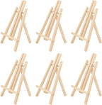 Kinlink 11.8 Inch Tall Wood Easels for Display Set of 6, Display Easel Tabletop, Painting Easel Stand for Artist Students