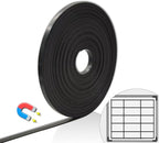 Magnetic Tape Roll Thin Strip, 1/5 Inch x 33 Feet Magnet Tape Line for Classroom Office, Magnetic Boarders for Witeboard (Black)
