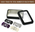 4Pcs MTG Life Counter Twin Digits with Metal Box, Health Tracker Life Counter for Magic The gatering, Compatible with MTG Magic Card Games Accessories RPG D&D CCG TCG Tabletop Board Games