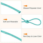 MECCANIXITY Waxed Cord 1.5mm Waxed Polyester Cord 175 Yard Wax String for Bracelet Making,Necklaces, Beading,Jewelry Making and DIY Crafts(Blue-Green)