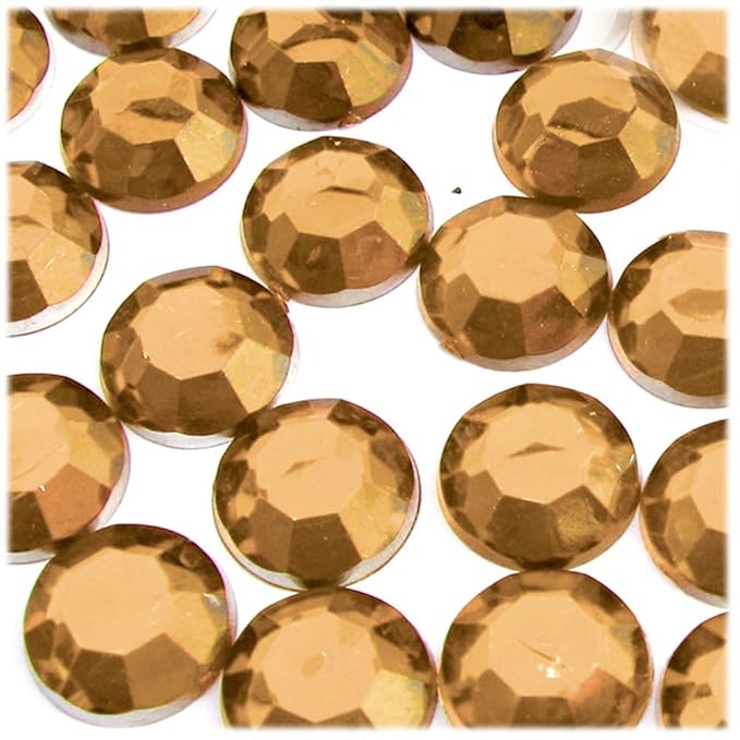 The Crafts Outlet 72pc Rhinestones Round 20mm - Flatback Orange
