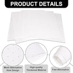 Oil Absorbent Pads, Heavyweight Dimpled Oil Spill Mat for Garage Accessories, Water and Oil Absorbing Pads for Home, Garage, Basement Protection (200 Pcs, White, 15" x 20")