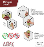 The Army Painter Colour Primer Greedy Gold, 400 mL Acrylic Spray Primer, Spray Paint for Miniature Priming Basecoat, Tabletop Roleplaying, Boardgames, and Wargames Miniature Modelling