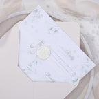 UNIQOOO 30 Pack Pre-Folded Vellum Jackets for 5x7 Invitations, Elegant Blank DIY Vellum Paper, 115GSM Semi-Transparent Cover Jacket for Wedding Envelopes