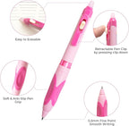 M&G 3 PCS Retractable Erasable Gel Pens, 0.5mm Black Ink Gel Pen, Fine Point Erasable Pen Make Mistakes Disappear, Premium Comfort Grip Note Taking and Crossword Puzzles