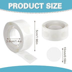 UPINS Glue Points Dots, 3000Pcs Balloon Glue Adhesive Dots Double Sided Removable Glue Tape Dots for Balloons Crafts Decoration, 15 mm