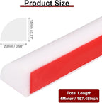 uxcell 157 Inch Flexible Quarter Round Molding Silicone Peel and Stick Trim Self Adhesive Shower Water Barrier for Corner Decor Bathroom Kitchen, White