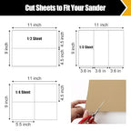 400 Grit Sandpaper, Sandpaper Assortment Sandpaper for Wood Metal Furniture Hand Sander Sand Paper Set Sandpaper Sheets Cut for Use 9" x 11"/12 Sheets