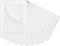 Pack of Ten Acid Free 8.5x11 Mats Bevel Cut for 7x9 Photos - White Precut Matboards with Backing Boards and Self Seal Photo Mat Bags for Pictures, Photos, Framing - 4-ply Thickness