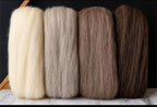 Natural Wool Bulk roving, 1 lb. Best Wool for Spinning, arm Knitting, Felting, Chunky Blankets and Tapestry. Natural Colors, un-Dyed. (Dark Chocolate, 1 lb)