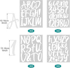 Outus 576 Pieces 8 Sheets Letters Stickers Self Adhesive Vinyl Letter Alphabet Number Stickers Mailbox Numbers Sticker, Decals for Classroom Decor, Sign, Door(White,4 Inch)