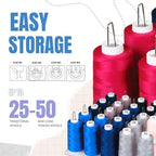 ArtBin 6901AB Cone Thread Tray, Sewing & Embroidery Serger Cone Thread Spool Assortment Organizer, Super Satchel System Accessory, Up To 25 Traditional Spools or Up To 50 Mini Spools, White