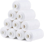 Simthread All Purpose Sewing Thread, 10 Spool White Series 1000 Yards Each Bobbin Polyester Thread for Sewing, Handy Polyester Sewing Threads for Sewing Machine - (White Series)