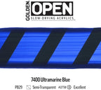 OPEN Slow-Drying Acrylics by GOLDEN, Ultramarine Blue, 2 fl oz. tube, Professional Acrylic Paint, Semi-Transparent