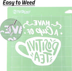 HTVRONT HTV Vinyl Rolls Heat Transfer Vinyl - 12" x 5ft White - Easy to Cut & Weed & Transfer, Great Stickiness, Use Widely, Personalize Gift & Custom Made