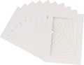 5x7 Mat for 8.5x11 Frame - Precut Mat Board Acid-Free Textured White 5x7 Photo Matte For a 8.5x11 Picture Frame, Premium Matboard for Family Photos, Show Kits, Art, Picture Framing, Pack of 10 Mats