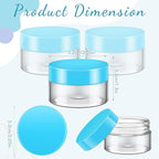SATINIOR 36 Pieces Plastic Jars with Lids Round Leak Proof Airtight Container Cosmetic Small Empty Jars for Lotions Ointments Travel Toiletries Creams Make up Storage(1 oz,Blue)