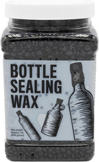 Blended Waxes, Inc. Bottle Sealing Wax Beads, Premium Pastille Wax Seal Beads For Wine, Beer, and Liquor Bottle Closure, Seals Between 25-30 Bottles, 1 lb, Gloss Black