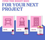 GRANOTONE Chalk Paint for Furniture, Matt-Finish Water-Based Acrylic Paint for Wood, Walls, Metal, Glass, Paper, Fabric Canvas, Maximum Coverage Chalk Paint for Kids & Adults, 250 Ml (WHITE)
