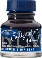 Winsor & Newton Calligraphy Ink, 30ml (1-oz) Bottle, Blue Black