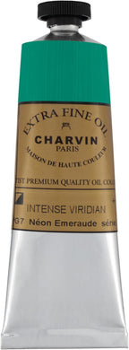 Charvin Extra Fine Oil Paint, Intense Viridian 60 mL - Triple-Milled, Rich Texture, Poppy Oil-Based, Light-Fast, Handmade, Archival Quality