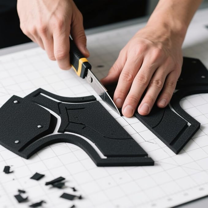 AMZQNART 2Pcs EVA Foam 4mm, Cosplay Foam 16x59 inch White, High Density 90 kg/m³, for Craft Projects Cosplay Costumes, Fake Weapons, Decorations, Christmas, Easter, Thanksgiving, etc.