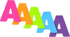 ArtSkills Poster Letters 4” Paper Letters for Poster Board Projects, Classroom Bulletin Boards, Sign Making Supplies, Neon, 190 Pieces