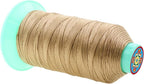 Mandala Crafts Bonded Nylon Thread Khaki Heavy Duty Sewing Threads - 415 YDs Size 346 210D T350 Tex 350 Thread for Leather Jeans Weaving Outdoor Marine Upholstery Threads